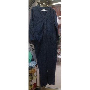 Mia Joy Womans Jumpsuit Lacey Navy Blue Large